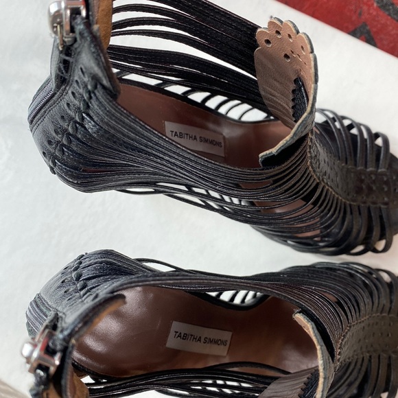 Made in Italy Tabitha Simmons Skyhigh Gladiator cage stiletto heels - 37 1/2 - Picture 11 of 17
